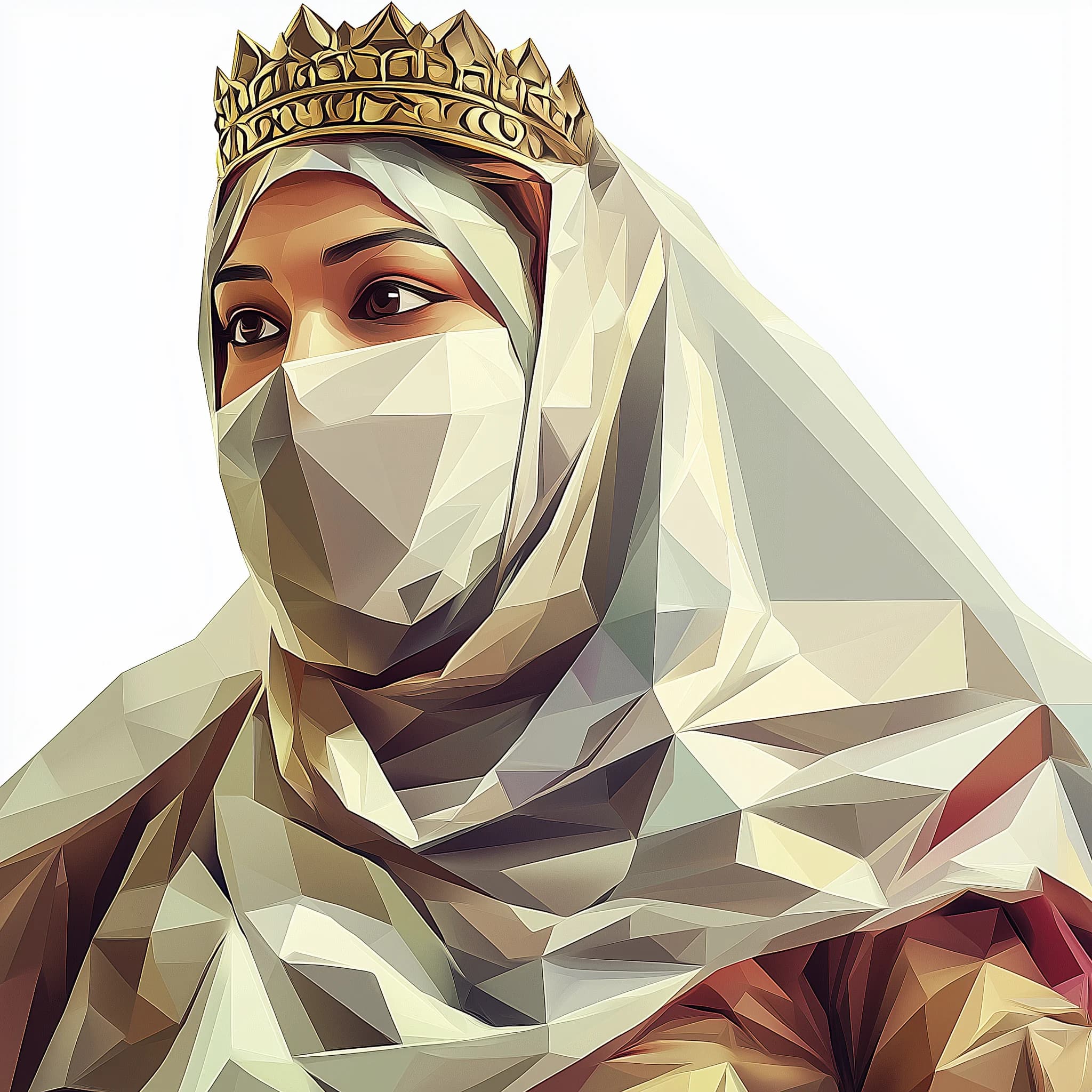 aisaluk 2D extreme low poly geometric polygon mesh portrait of 72298c84 202d 476b b7df c9fe540dbc66