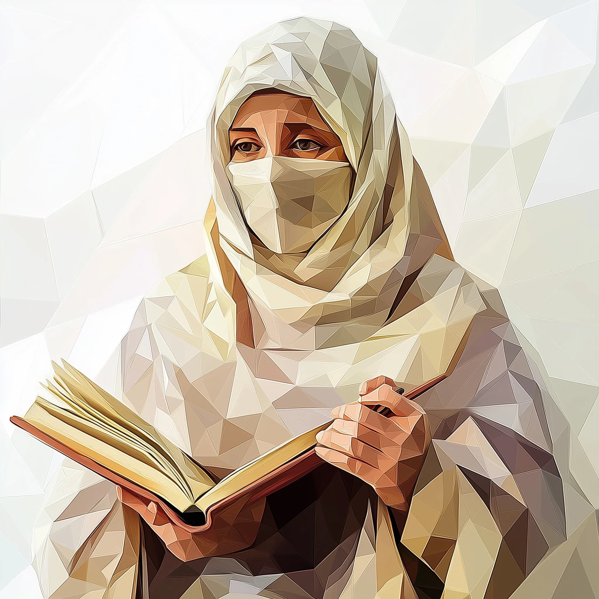 aisaluk 2D extreme low poly geometric polygon mesh portrait of c7815f76 3b51 4949 baee 196bc945542e