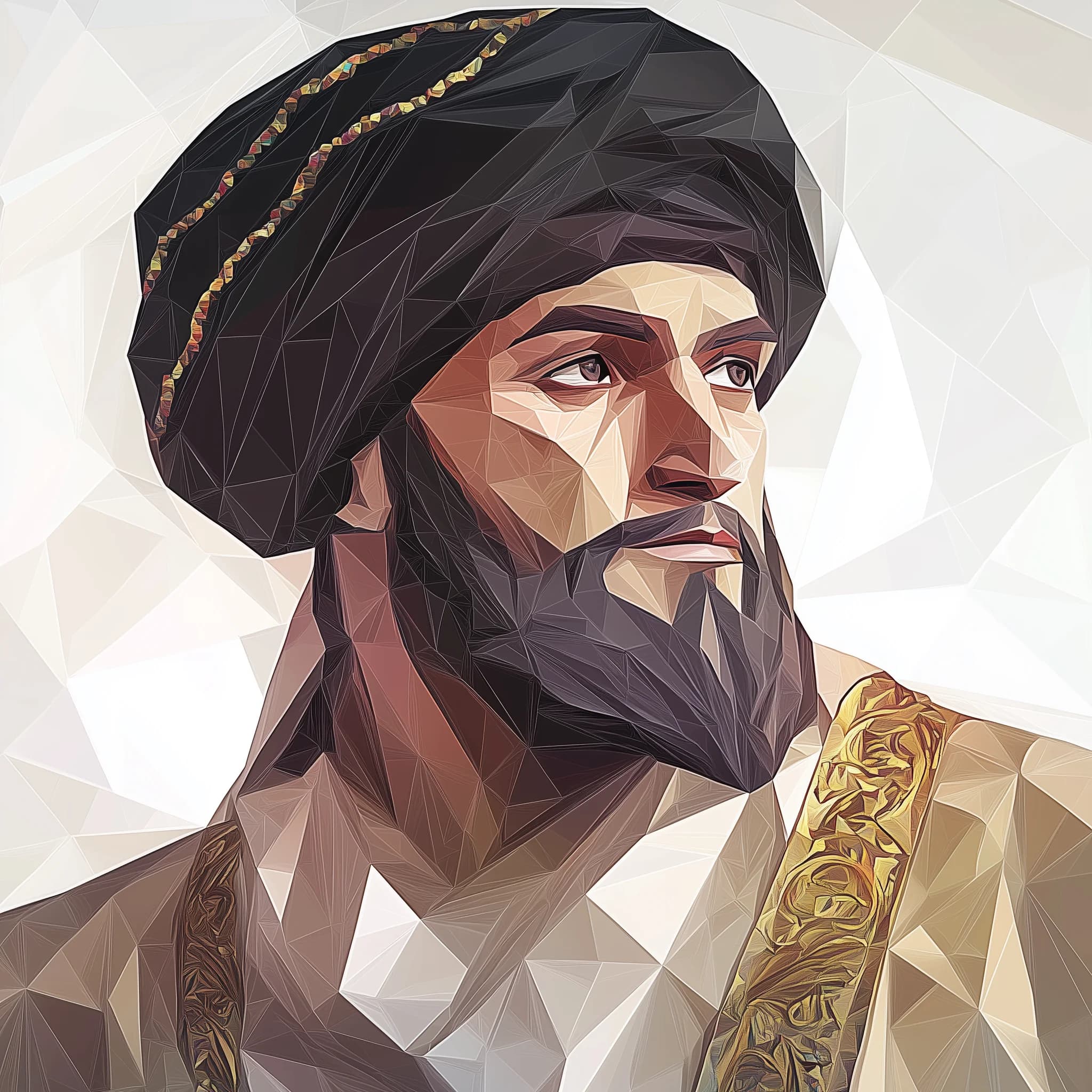 aisaluk 2D extreme low poly geometric polygon mesh portrait of c9b76814 fc34 435a b5bd cbf61af879c7