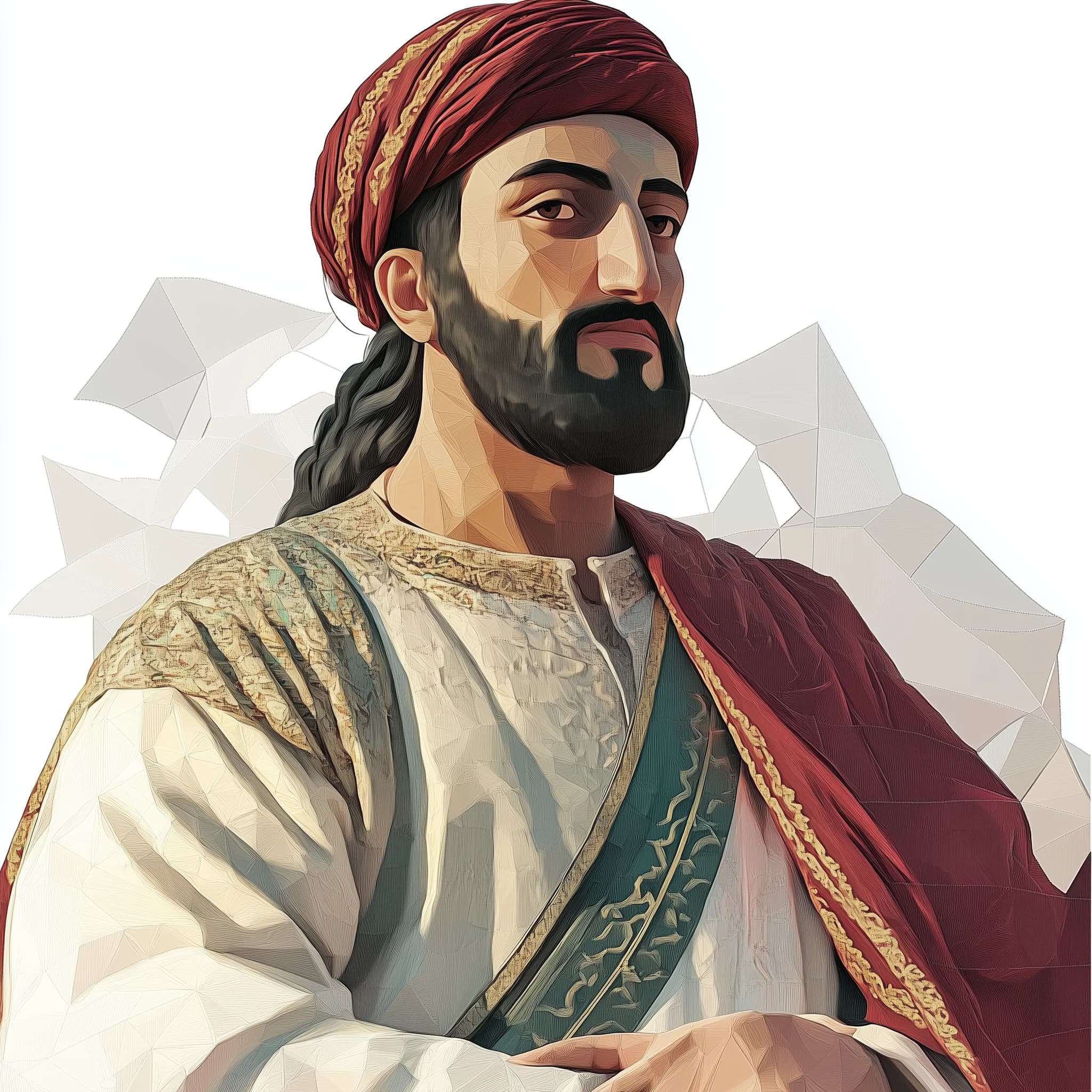 aisaluk 2D ultra low poly geometric polygon mesh portrait of Ab f9a6745e 88f5 4946 a23d 56cf16471ed8